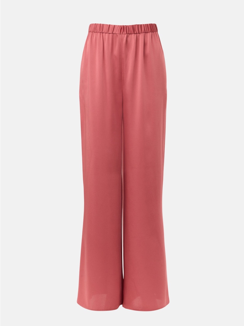 Women's Wide-Leg Elastic Waist Pants - Rose